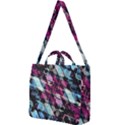 Matrix Grunge Print Square Shoulder Tote Bag View1