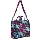 Matrix Grunge Print Square Shoulder Tote Bag View2