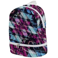 Matrix Grunge Print Zip Bottom Backpack by dflcprintsclothing