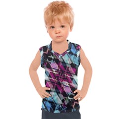 Matrix Grunge Print Kids  Sport Tank Top