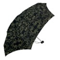 Stylized Golden Ornate Nature Motif Print Mini Folding Umbrellas View2