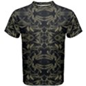 Stylized Golden Ornate Nature Motif Print Men s Cotton Tee View1