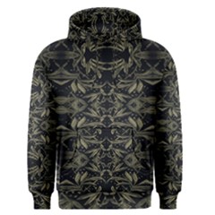 Stylized Golden Ornate Nature Motif Print Men s Core Hoodie