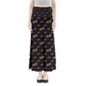 Out Word Motif Print Pattern Full Length Maxi Skirt View1