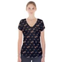 Out Word Motif Print Pattern Short Sleeve Front Detail Top View1