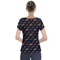 Out Word Motif Print Pattern Short Sleeve Front Detail Top View2