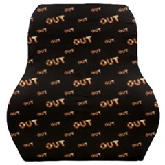 Out Word Motif Print Pattern Car Seat Back Cushion  by dflcprintsclothing