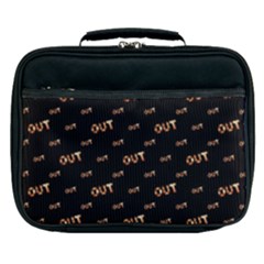 Out Word Motif Print Pattern Lunch Bag by dflcprintsclothing