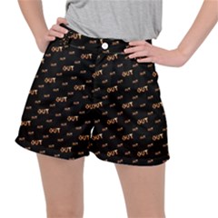 Out Word Motif Print Pattern Ripstop Shorts by dflcprintsclothing