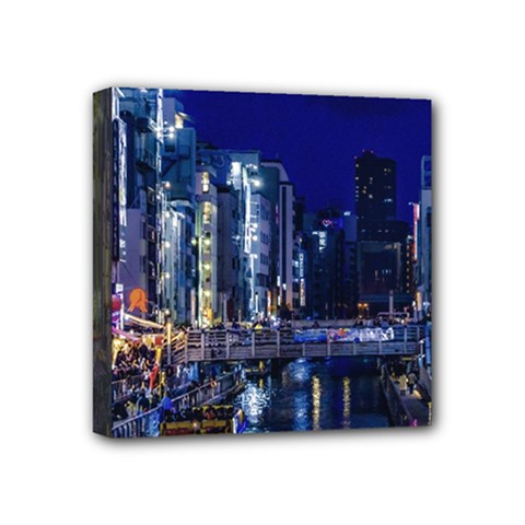 Dotonbori Night Scene - Osaka, Japan Mini Canvas 4  X 4  (stretched) by dflcprintsclothing