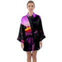 Ocean Dreaming Long Sleeve Satin Kimono View1