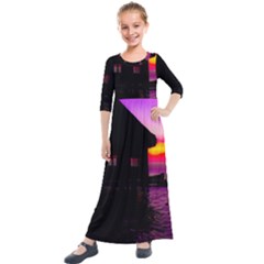 Ocean Dreaming Kids  Quarter Sleeve Maxi Dress by essentialimage