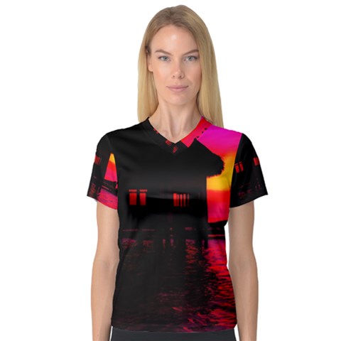 Ocean Dreaming V-neck Sport Mesh Tee by essentialimage