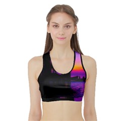 Ocean Dreaming Sports Bra With Border by essentialimage