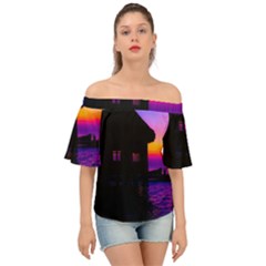 Ocean Dreaming Off Shoulder Short Sleeve Top by essentialimage