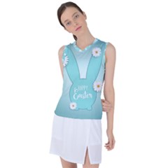 Easter Bunny Cutout Background 2402 Women s Sleeveless Sports Top by catchydesignhill