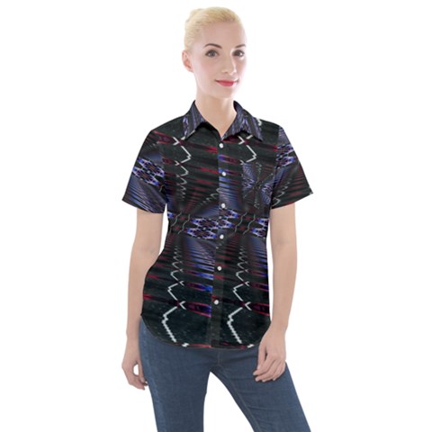 Digital Room Women s Short Sleeve Pocket Shirt by Sparkle