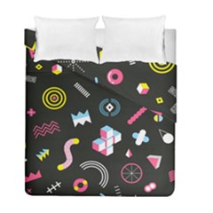 Memphis Design Seamless Pattern Duvet Cover Double Side (full/ Double Size)