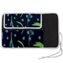 Abstract wildflowers dark blue background-blue flowers blossoms flat retro seamless pattern daisy Pen Storage Case (S) View2