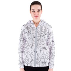 Contemporary Nature Seamless Pattern Women s Zipper Hoodie by BangZart