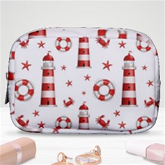 Nautical Seamless Pattern Make Up Pouch (small) by BangZart