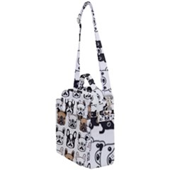 Dog French Bulldog Seamless Pattern Face Head Crossbody Day Bag by BangZart