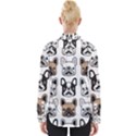 Dog french bulldog seamless pattern face head Womens Long Sleeve Shirt View2