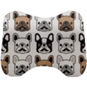 Dog french bulldog seamless pattern face head Head Support Cushion View1