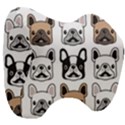 Dog french bulldog seamless pattern face head Head Support Cushion View3