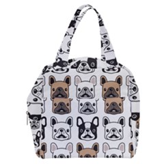 Dog French Bulldog Seamless Pattern Face Head Boxy Hand Bag by BangZart