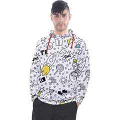 Set Cute Colorful Doodle Hand Drawing Men s Pullover Hoodie