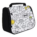 Set cute colorful doodle hand drawing Full Print Travel Pouch (Small) View2