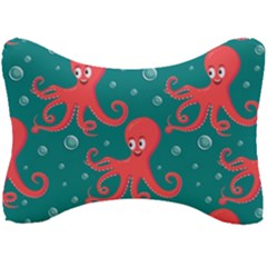 Cute Smiling Red Octopus Swimming Underwater Seat Head Rest Cushion by BangZart