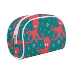 Cute Smiling Red Octopus Swimming Underwater Makeup Case (small) by BangZart