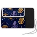 Marine seamless pattern thin line memphis style Pen Storage Case (M) View2