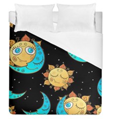 Seamless Pattern With Sun Moon Children Duvet Cover (queen Size)