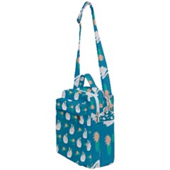 Elegant Swan Pattern With Water Lily Flowers Crossbody Day Bag by BangZart