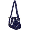 Seamless pattern with cartoon zodiac constellations starry sky Rope Handles Shoulder Strap Bag View1