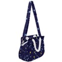 Seamless pattern with cartoon zodiac constellations starry sky Rope Handles Shoulder Strap Bag View2