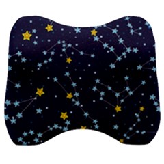 Seamless Pattern With Cartoon Zodiac Constellations Starry Sky Velour Head Support Cushion by BangZart