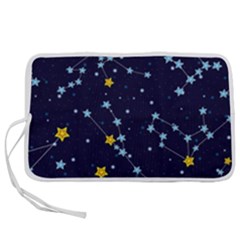 Seamless Pattern With Cartoon Zodiac Constellations Starry Sky Pen Storage Case (m) by BangZart