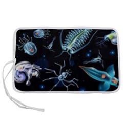 Colorful Abstract Pattern Consisting Glowing Lights Luminescent Images Marine Plankton Dark Background Pen Storage Case (m) by BangZart