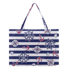 Seamless Marine Pattern Medium Tote Bag by BangZart