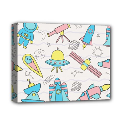 Cute Seamless Pattern With Space Deluxe Canvas 14  X 11  (stretched) by BangZart