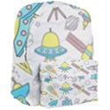 Cute seamless pattern with space Giant Full Print Backpack View3