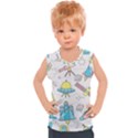 Cute seamless pattern with space Kids  Sport Tank Top View1