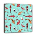 Pattern with koi fishes Mini Canvas 8  x 8  (Stretched) View1