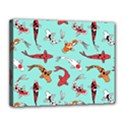 Pattern with koi fishes Canvas 14  x 11  (Stretched) View1