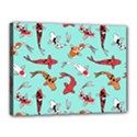 Pattern with koi fishes Canvas 16  x 12  (Stretched) View1