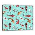 Pattern with koi fishes Canvas 20  x 16  (Stretched) View1